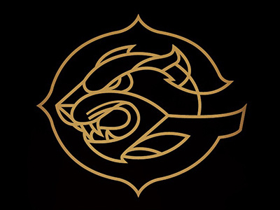 G athletic illustration logo panther sport university
