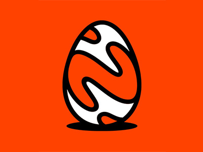 N Logo 3 egg logo orange