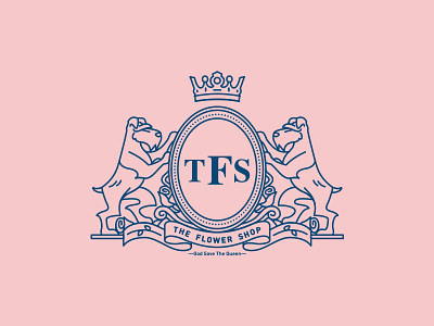 the flower shop badge emblem flower logo pink queen