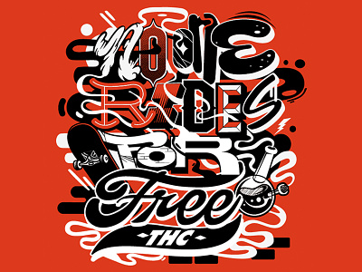NO ONE RIDES FOR FREE bong free graffiti skate type weed