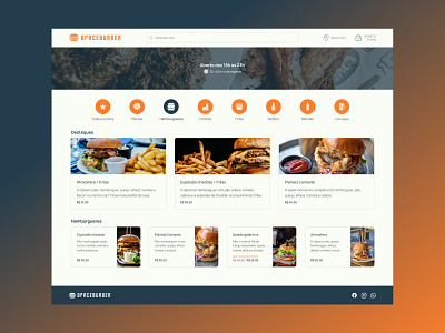 SPACEBURGER app college design hamburger ui