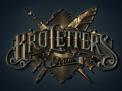 BroLetters design illustration logo typography