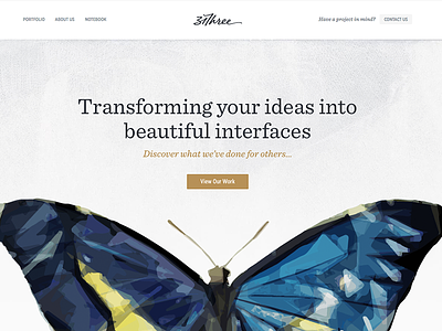 31Three Redesign butterfly launch redesign website
