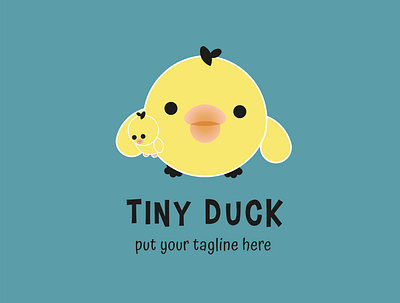 Cute Tiny Duck branding cute animal design doll duck farmers market feminine design feminine logo logo