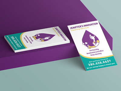 Jeniffers Inovation Businesscard branding bussines card flat logo vector