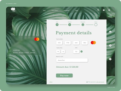 Daily UI 002 | Credit Card Checkout checkout checkout page credit card credit card checkout daily ui dailyuichallenge design figma ui ui design web design webdesign