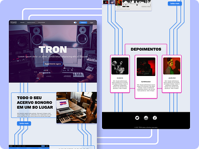 Landing Page | Tron branding design figma music ui ui design vector website