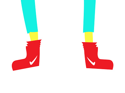 Cool Kicks bright color combinations character design illustration kicks nike sneakers vector