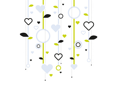 Shapes and Raindrops adobe illustrator circles hearts illustration mobile raindrops vector