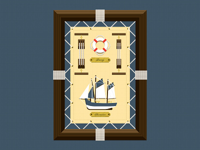 Nautical Keyholder boat holder house illustration key nautic vector
