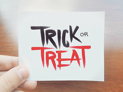 Trick Or Treat candy halloween handlettering letter lettering or treat trick type typeface typography
