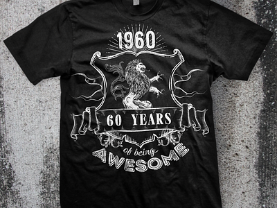 60th Anniversary T-shirt Design design graphic graphic design grunge t shirt typography vector vintage