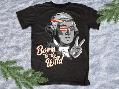 Funny T-shirt with George Washington art design graphic graphic design illustration t shirt vector