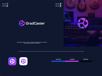 GradCaster logo design