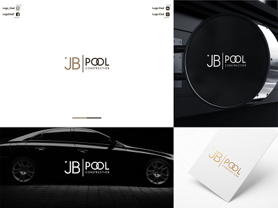 JB Pool Construction logo design