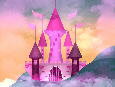 Castle art artwork castle color creative design illustration logodesign vector