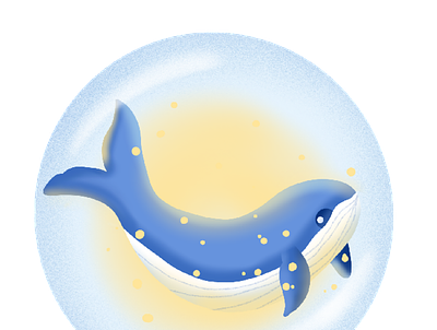 Blue Whale art artwork blue blue whale design fish globe illustration sea sea creature vector whale fish