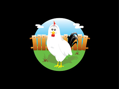 Chicken animation chicken design icon illustration vector