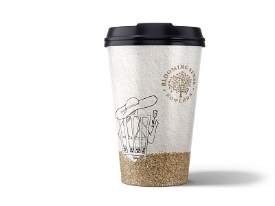 Individual cups for takeaway coffee the coffee house art design graphic illustration illustrations illustrator logo sand