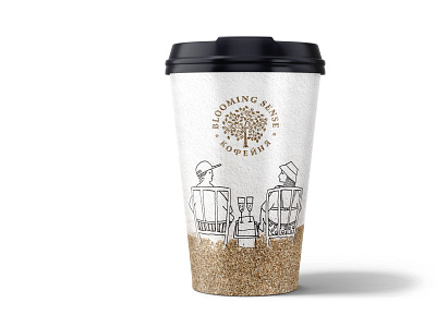 Individual cups for takeaway coffee art branding design graphic illustration illustrations illustrator sand typography