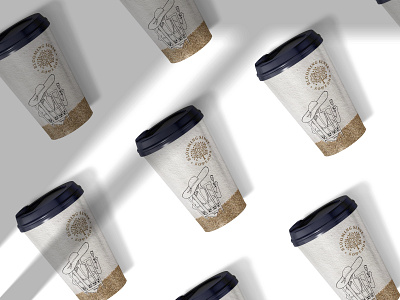 Individual cups for takeaway coffee. art branding design graphic illustration illustrations illustrator sand typography