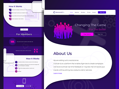 Granularity - Web Design branding contest contests design graphic design graphic design mock up mock up mockup mockup design mockup template photoshop typography ui web web design webdesign website website design
