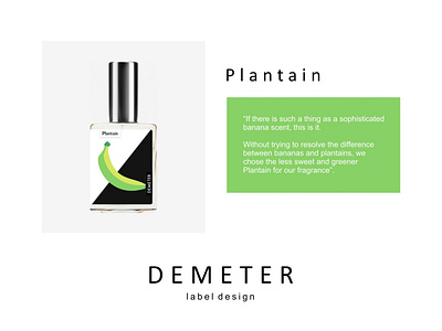 Demeter label design. Plantain.