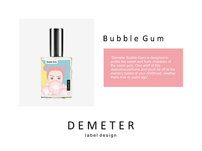 Demeter label design. Bubble Gum.