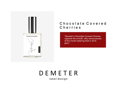 Demeter Label Design. Chocolate Covered Cherries. demeter design fragrance illustration label perfume