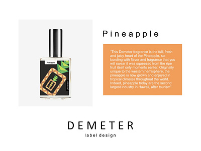 Demeter Label Design. Pineapple. demeter design fragrance illustration label perfume