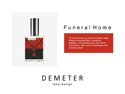 Demeter Label Design. Funeral Home. demeter design fragrance illustration label perfume