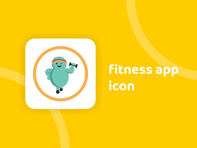 Fitness app icon app application design fitness icon