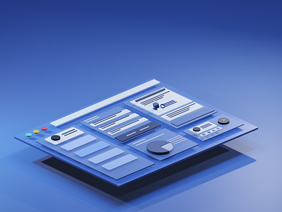 3D Dashboard UI Design