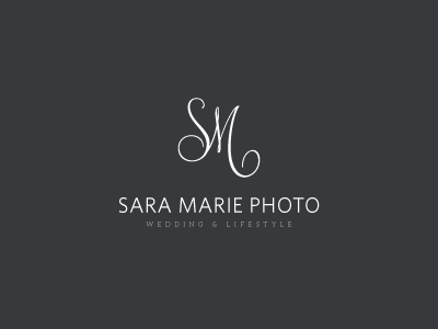 Sara Marie Photo Logo black clean concept logo minimal serif