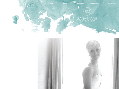 Sara Marie Photography Website clean navigation simple watercolor web design website