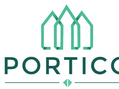 Portico Logo folded logo design modern