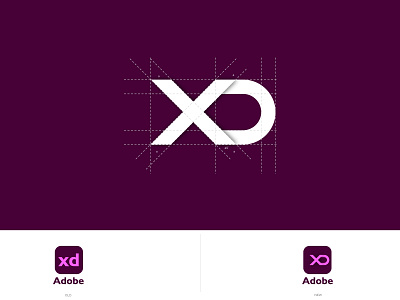 Adobe XD Logo Redesign concept adobe xd app icon branding creative creative logo flat graphic design illustrator lettering logo logo design minimal modern professional logo