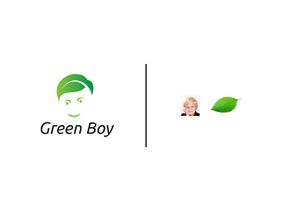 Green Boy Logo Concept brand identity branding concept corporate identity green logo human icon leaf logo logo logo design logo type minimalist logo monogram symbol typography vector