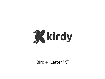 Kirdy Logo Concept bird logo blackandwhite brand identity branding business logo corporate identity k lettermark logo logo design logo designs logotype minimal monogram symbol typography vector
