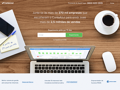 New ContaAzul homepage contaazul dinheiro finance finanças home money startup
