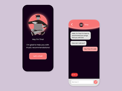 Daily UI Challenge #013 - Direct Message app chatbox daily 100 challenge daily ui 013 dailyui dailyuichallenge design direct message ia messages music app ui