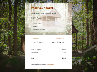 Daily UI Challenge #017 - Email Receipt daily 100 challenge daily ui dailyui dailyui 017 dailyuichallenge design email receipt hotel booking