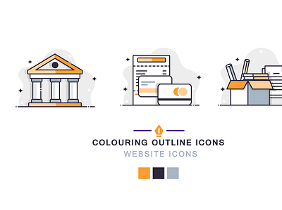 Color line icons icon set line icons set icon design