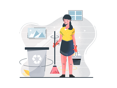 Cleaning Service illustartion character clean cleaning service icon illustraion illustration art