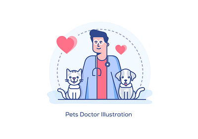 pet doctor character doctor icon icon set iconography illustration illustrator
