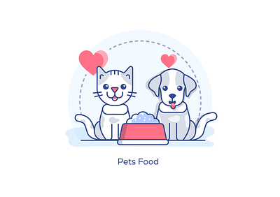 Pets Food cat cat illustration dog dog icon dog illustration icon illustraion pet pet food