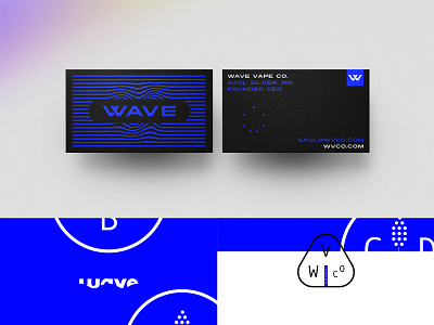 Wave CBD blue branding business cards cannabis cbd collateral identity kit print vape water