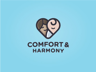 Comfort & Harmony baby branding children coddle cradle heart identity kids logo loving maternity mother