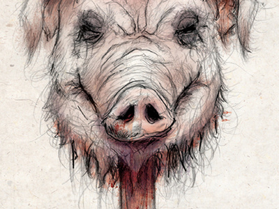 Lord of the Flies Illustration beast digital illustration lord of the flies pig piggy savage wild boar