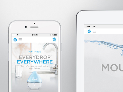 EDWP mobile site UI clean everydrop faucet filter mobile ui water